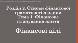 Матеріали на тему "Фінансові цілі"