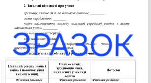 Індивідуальна програма розвитку ІПР 4 клас, 3 рівень підтримки