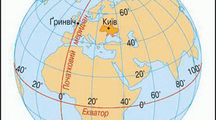  "Географічні координати. Градусна сітка"