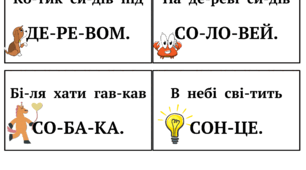 Картки для читання на розуміння прочитаного. Читання (картки).