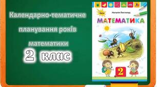 КТП з математики, для 2 класу, до підручника Н.П. Листопад, 2025 рік