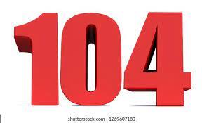 3d Red Number 104 Isolated On Stock Illustration 1269607180 | Shutterstock
