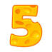 Cheese number 5. Five font kids number. Figure 5 20235597 Vector Art at Vecteezy