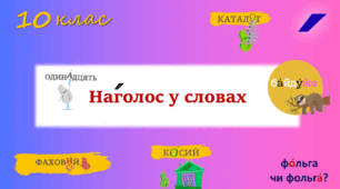 Наголос у словах.