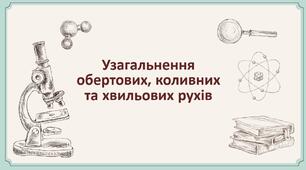 Узагальнення обертових, коливних та хвильових рухів