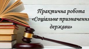 Практичне заняття на тему : Соціальне призначення держави, 9 клас