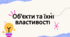 Обʼєкти та їхні властивості